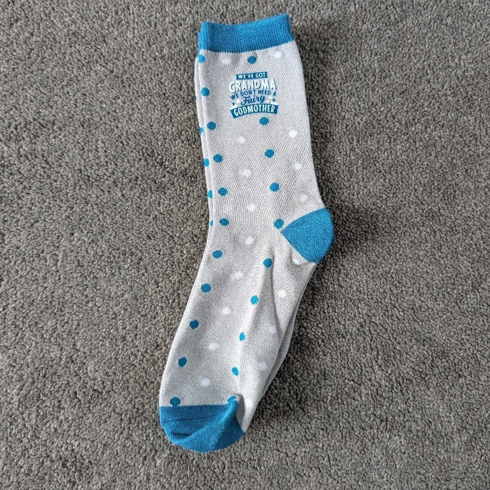 NEW Women's Polka Dot Socks Blue Gray